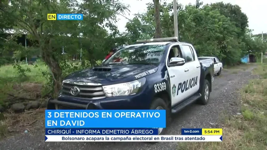 Detienen a tres personas por robo en Chiriquí