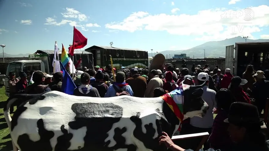 Marcha indígena a Quito contra Correa