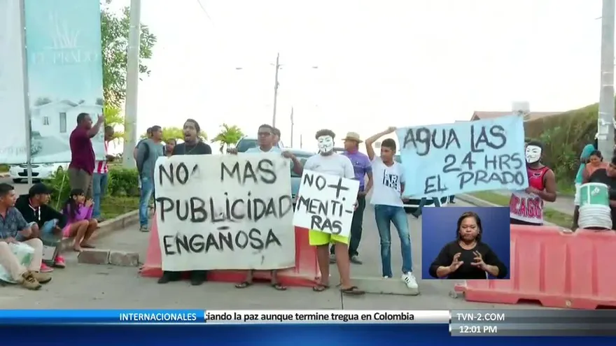 Residentes de El Prado de La Chorrera protestan