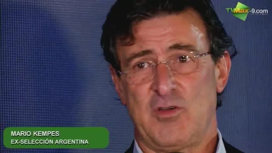 Mario Kempes hablando se sus espectativas en el Mundial