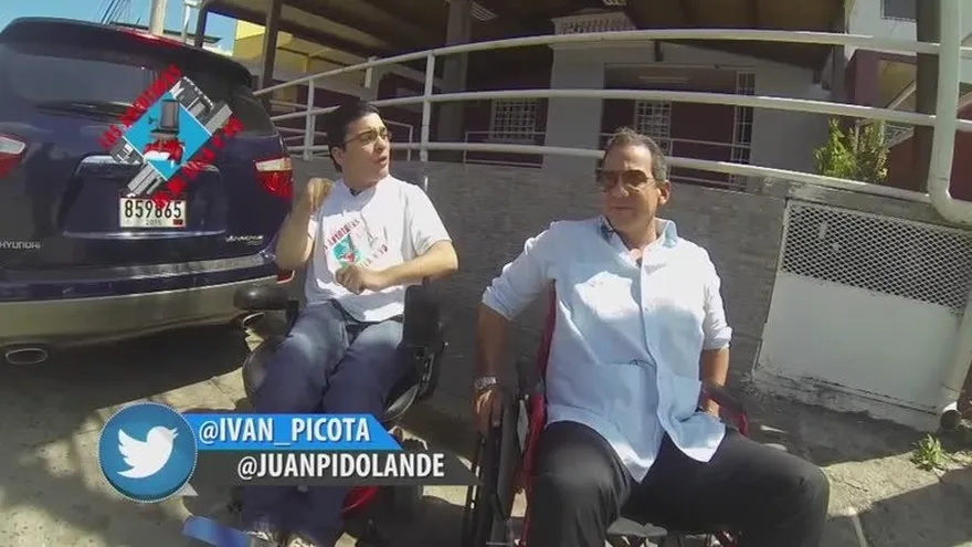 En silla de ruedas se aventuran Juanpi y el diputado Iván Picota