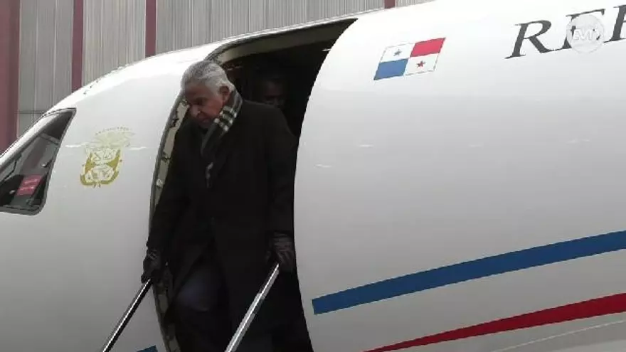 Llegada del presidente Mulino a Suiza.