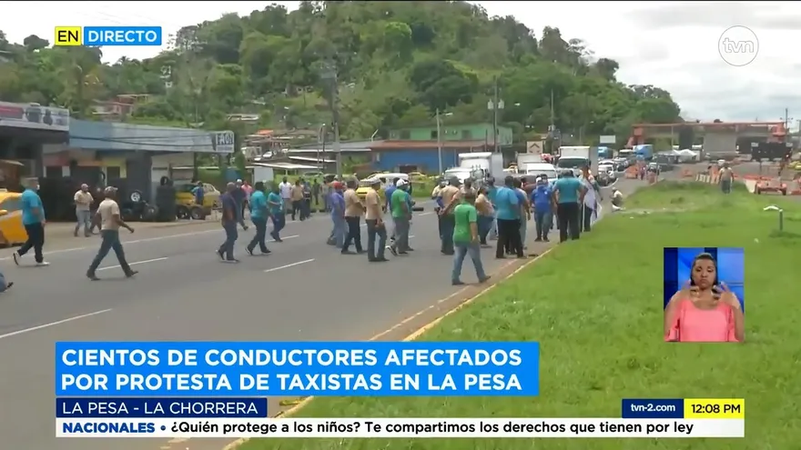 Taxistas en Panamá Oeste realizan protestas