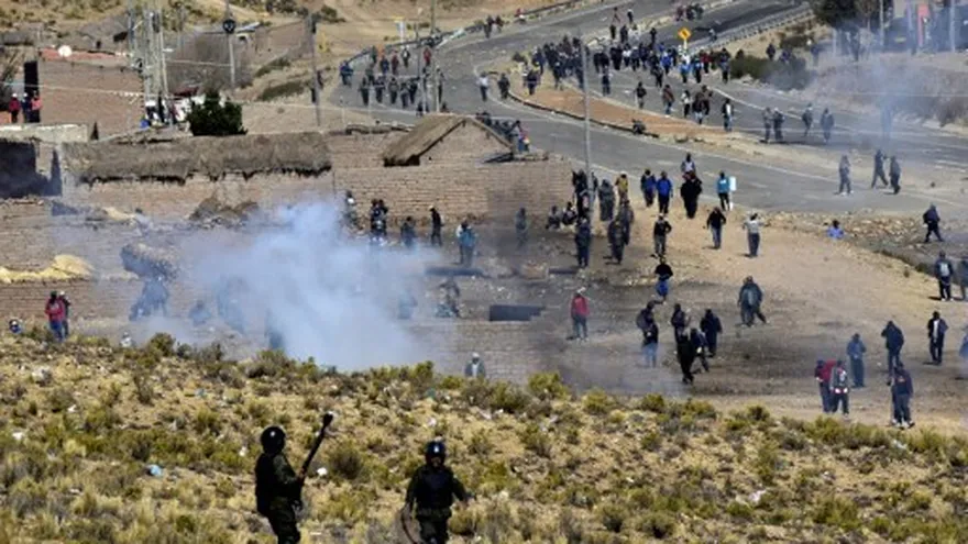 Protesta minera en Bolivia