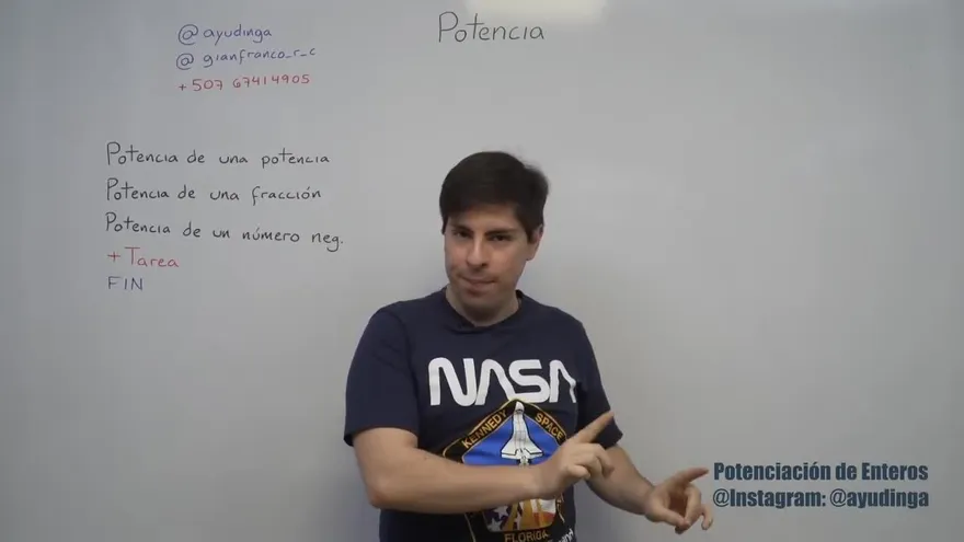 Ayudinga Matemáticas 7  - Potenciación de Números Enteros Parte II 14 de abril de 2020