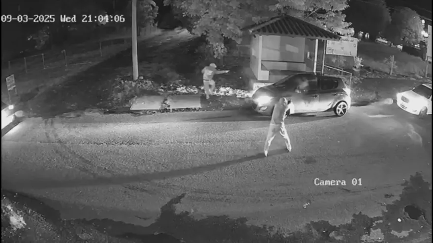 La balacera en La Mata de Bugaba quedó captada en una cámara de seguridad