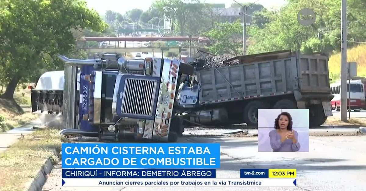 Atienden derrame de combustible en David por colisión entre un camión ...