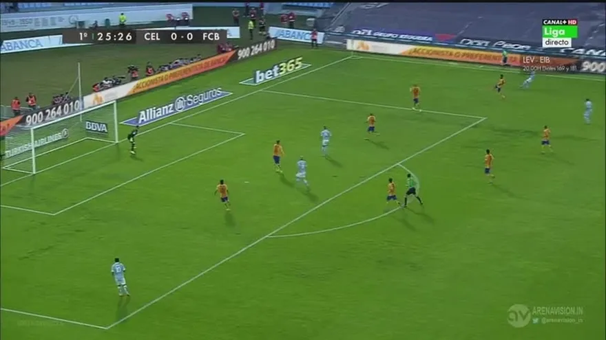 Celta de Vigo derrotó al Barcelona 4 goles a 1