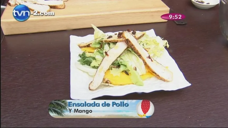 Ensalada de pollo y mango