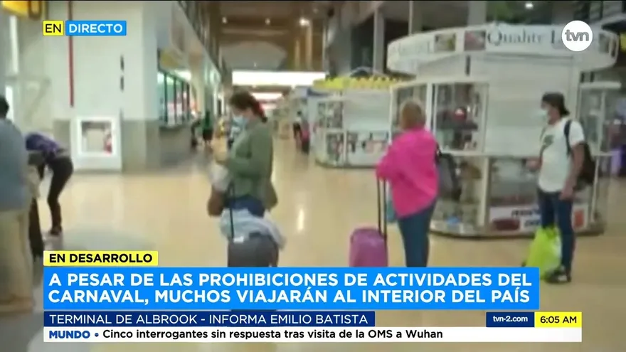 Algunas personas viajan al interior a pesar de que no habrá carnavales