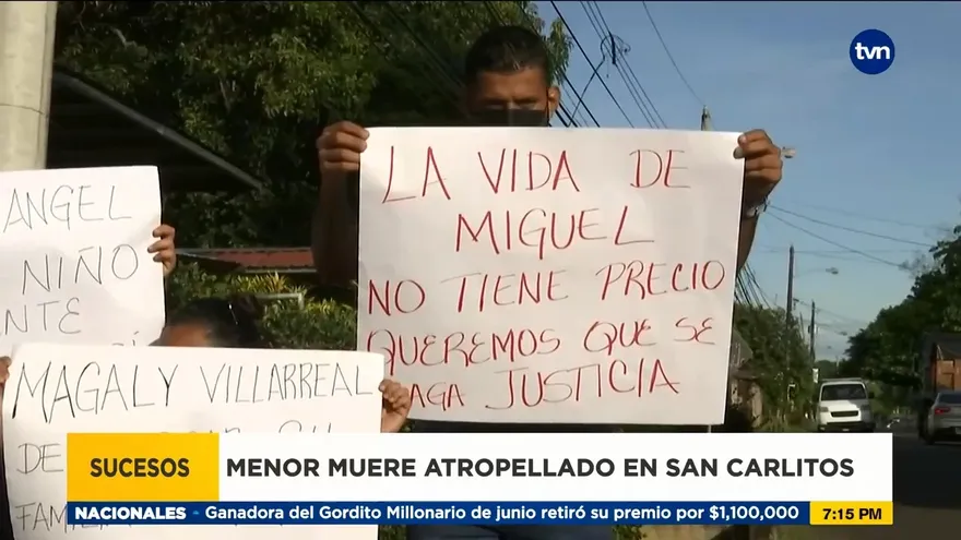 Piden justicia para niño atropellado en Chiriquí