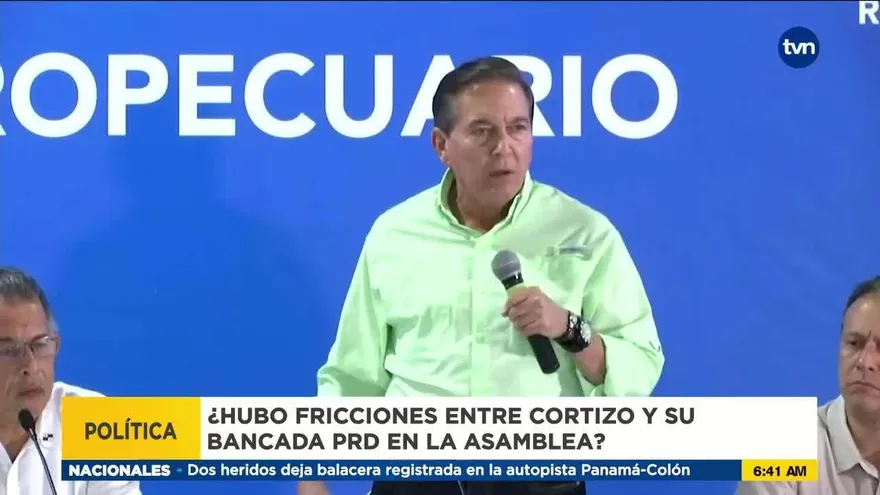¿Hubo fricciones entre Cortizo y la bancada del PRD en la Asamblea?