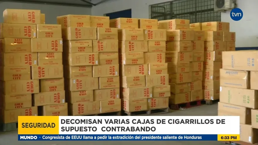 Decomisan camión que transportaba cigarrillos de supuestos contrabando