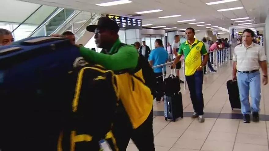 Llegada de la selección de Jamaica a Panamá