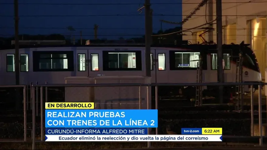 Pruebas en tren con cinco vagones