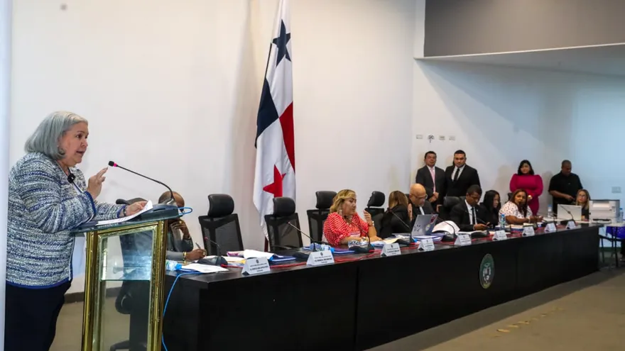 Ministra Beatriz Carles da su opinión en la Comisión de la Mujer en la Asamblea Nacional.