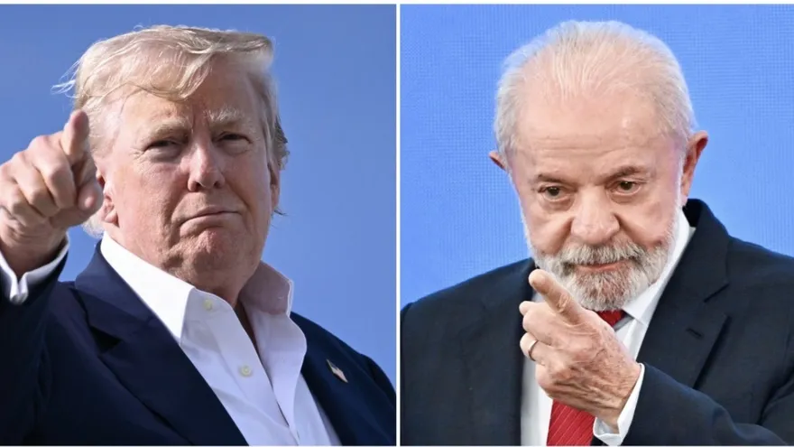 Presidente de EEUU, Donald Trump (Izq) ; Presidente de Brasil, Luiz Inácio Lula da Silva (Dch)