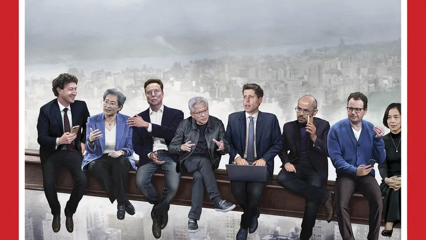 Portada de la Revista Time con los 'arquitectos de la IA'