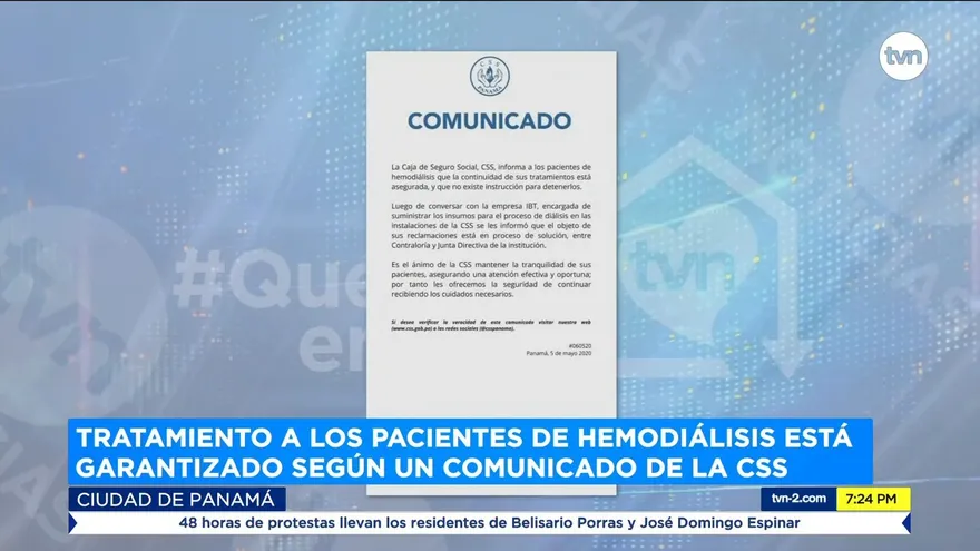 Tratamiento a los pacientes de hemodiálisis está garantizado, según comunicado de CSS