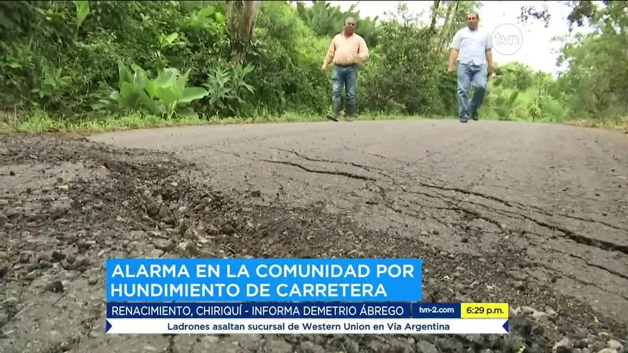 Moradores de una comunidad en Chiriquí preocupados por daños en carreteras