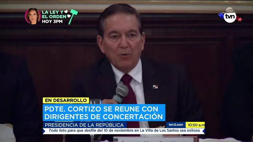 Cortizo habla tras reunirse con la Concertación Nacional