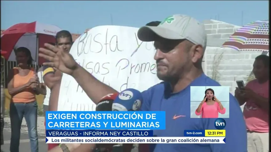 Protesta en Veraguas para exigir mejoras a barriadas