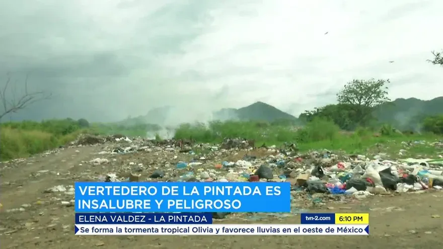 Vecinos en La Pintada están molestos por el mal estado del vertedero