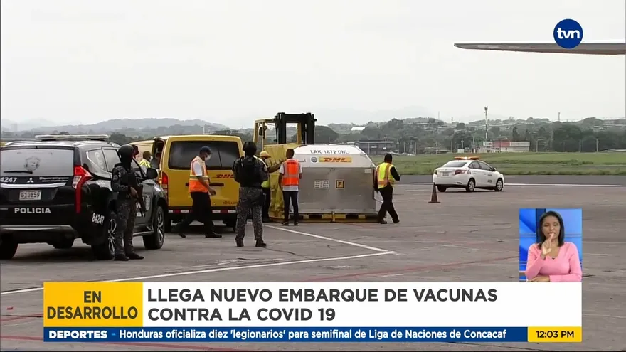 Llega el décimo sexto cargamento de vacunas de Pfizer