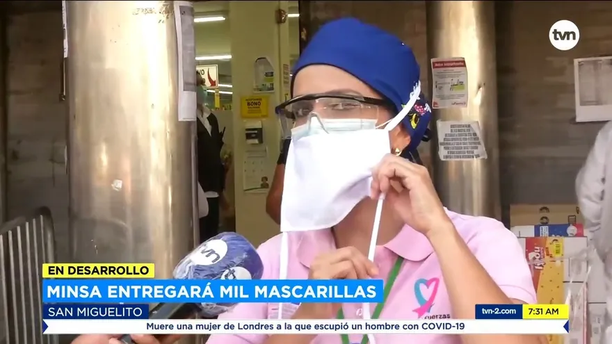 El Minsa entrega mascarillas de tela en San Miguelito