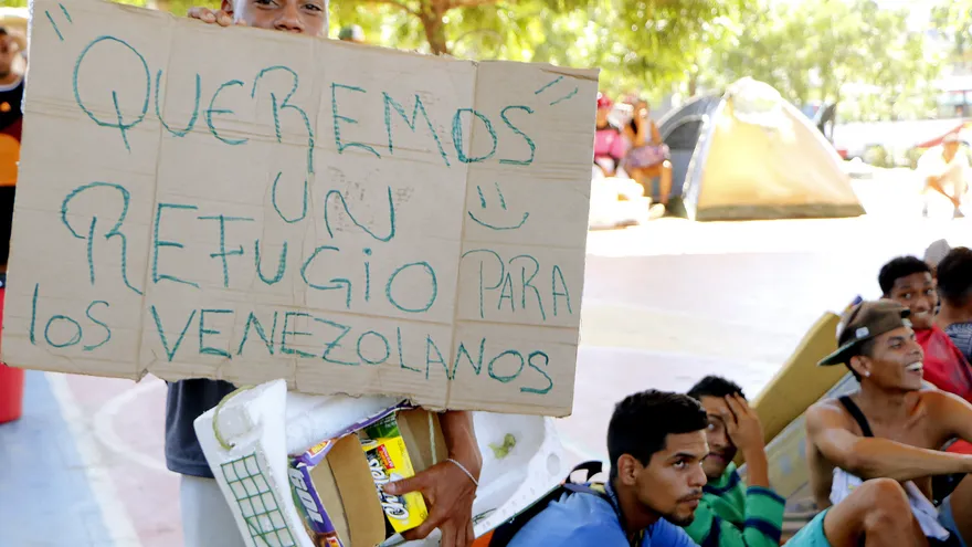 En la imagen, un venezolano que habita en un barrio de la ciudad de Cúcuta (Colombia)