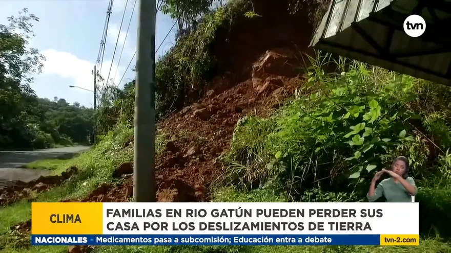 Familias en Gatún de Colón temen perder sus casas por deslizamientos