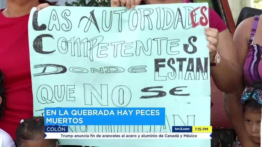 Contaminación de quebrada en comunidad de Colón preocupa a residentes