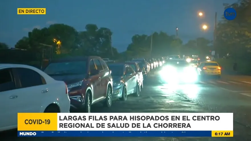 Largas filas para hisopados en La Chorrera
