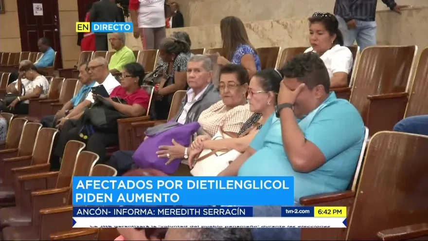 Afectados por dietilenglicol piden segundo debate a proyecto sobre aumento de pensión