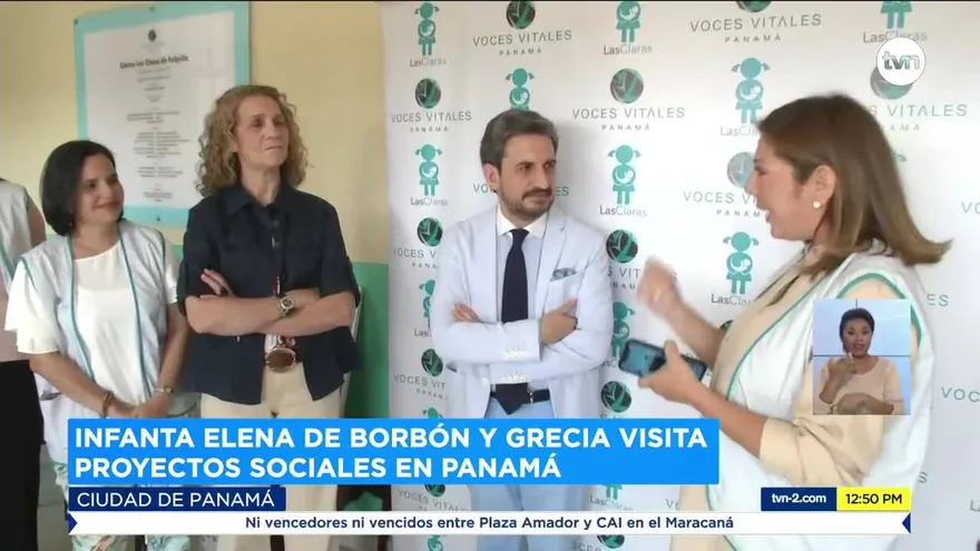 La infanta Elena visita proyectos sociales en Panamá