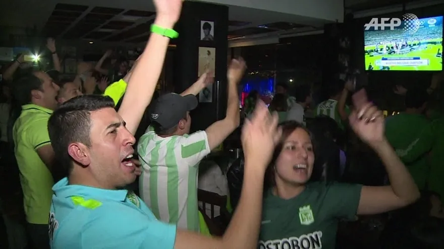 Aficionados del Atlético Nacional festejaron el triunfo en la Copa Libertadores 2016