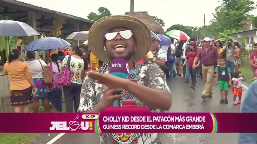 ChollyKid desde la Comarca Emberá: Preparación del patacón más grande del mundo