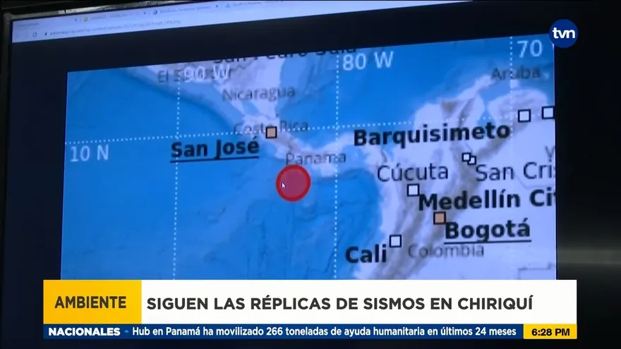 Réplicas de sismos en Chiriquí