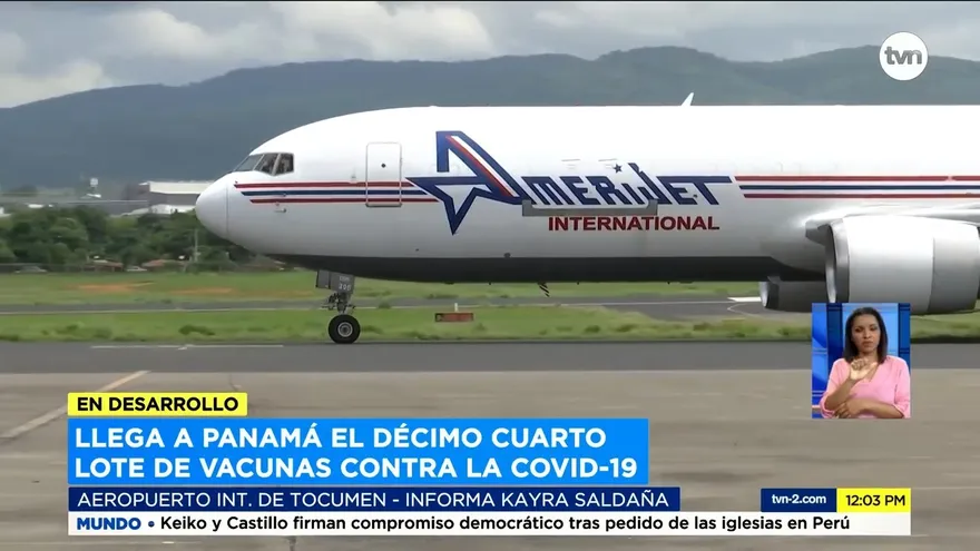 Llega décimo cuarto lote de vacunas de Pfizer a Panamá