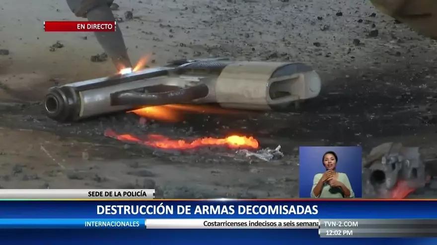 Destruyen armas de grueso calibre