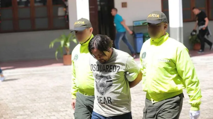 Vistas del momento de la captura del narcotraficante Juan Carlos Mesa, "Tom".