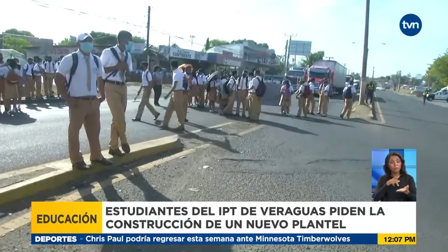 Comunidad educativa del IPT de Veraguas protestan nuevamente