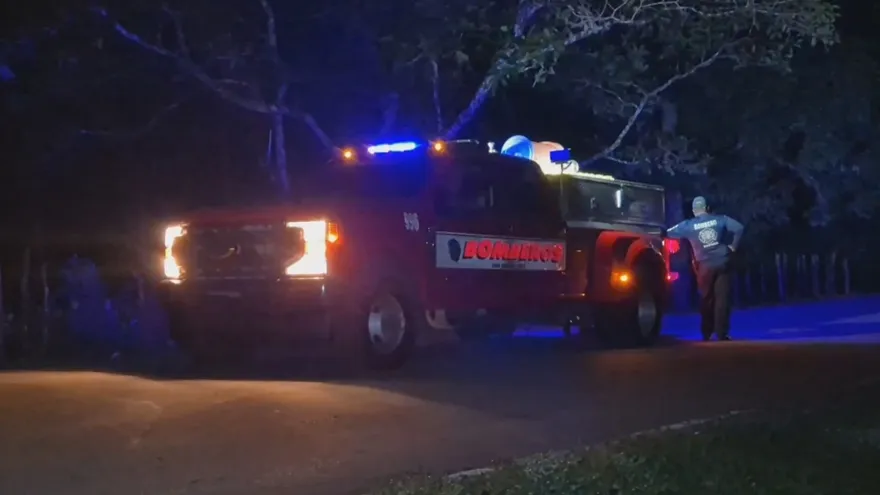 Vehículo de los Bomberos donde ocurrió el hecho.