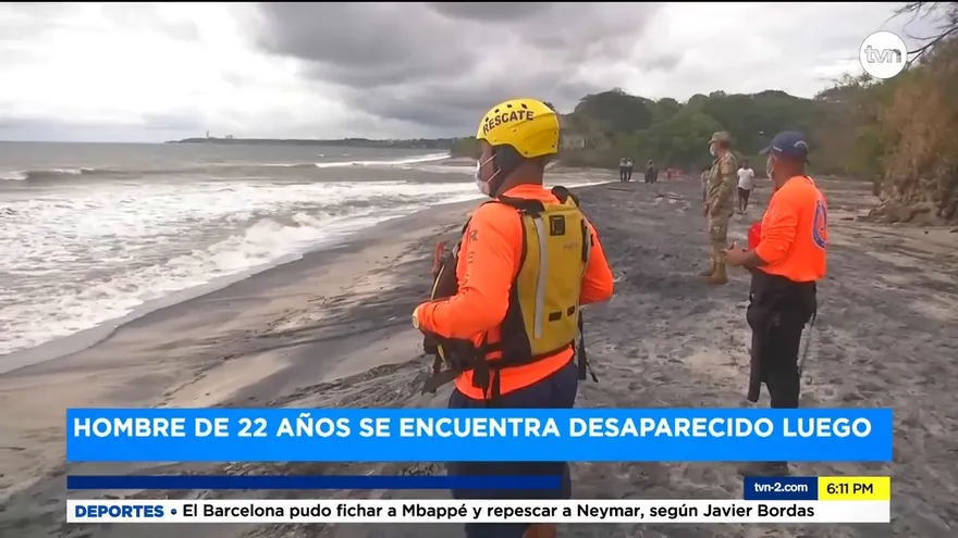 Realizan la búsqueda de joven desaparecido en Punta Barco