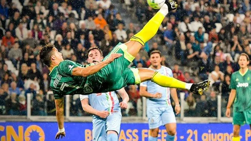 Cristiano Ronaldo imitó en partido benéfico su famoso gol de chilena, así termino