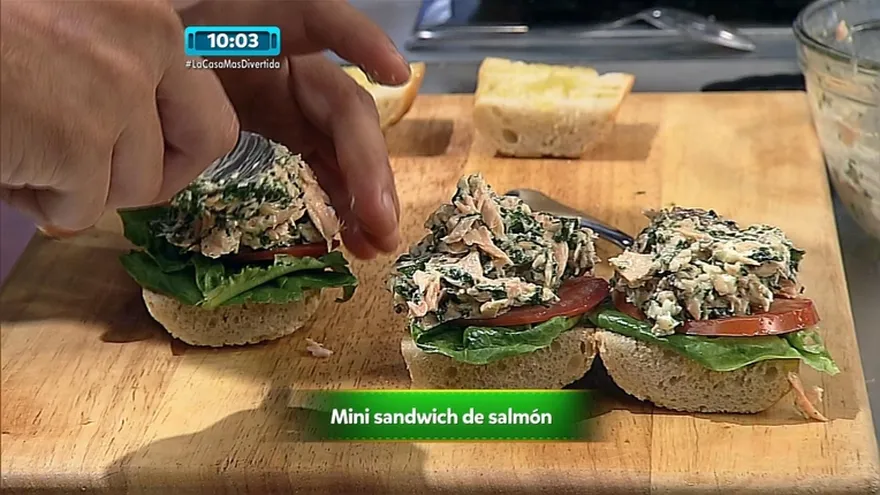 Mini Sandwich de salmón