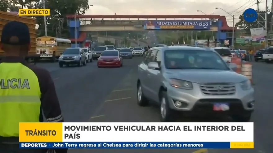 Movimiento vehicular hacia el interior del país por Año Nuevo