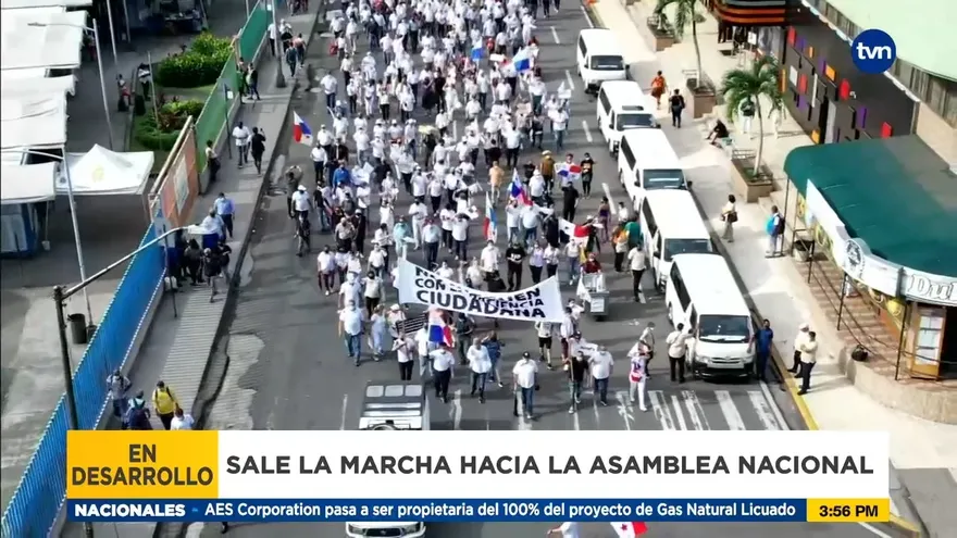 Realizan manifestación en los predios de la Asamblea Nacional
