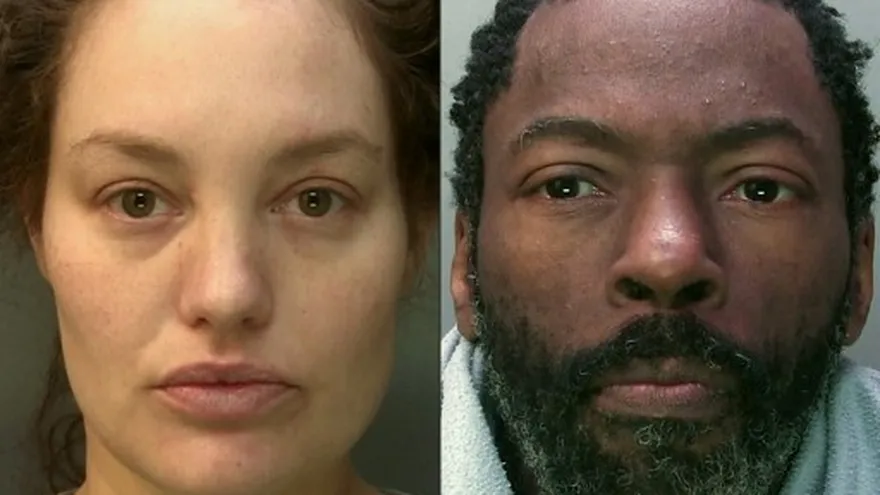 Foto combo de Constance Marten y su novio, Mark Gordon