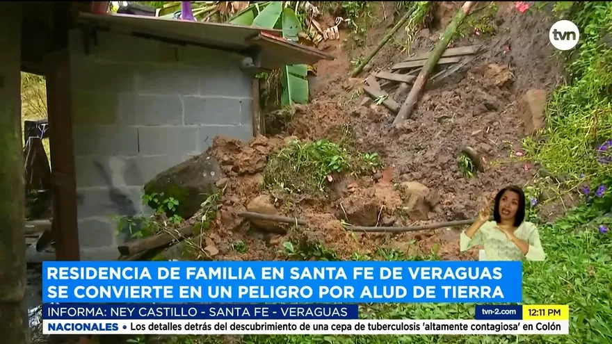 Viviendas en una comunidad en Veraguas están en peligro de ser sepultadas